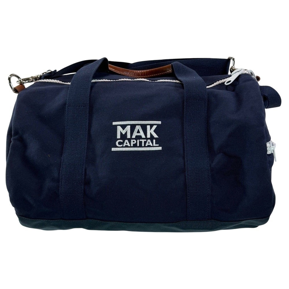 Hudson Sutler Yorktown Duffel Bag MAK Capital Travel Gym Canvas Navy Blue USA
